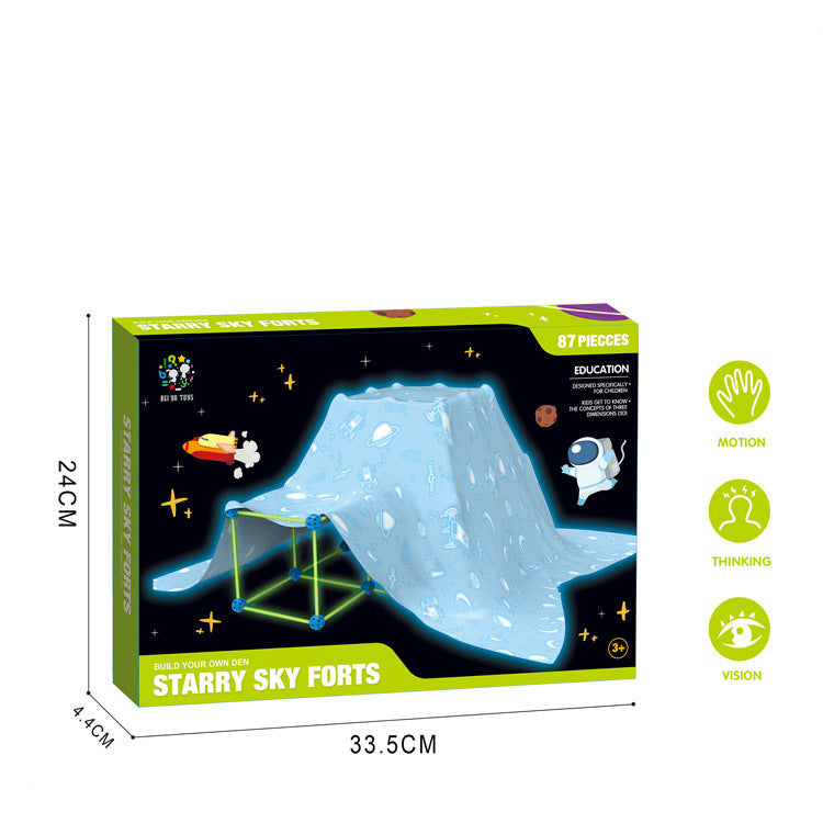 Bouwpakket Kinderen - Glow In The Dark Forten & Tunnels - Educatief Speelgoed