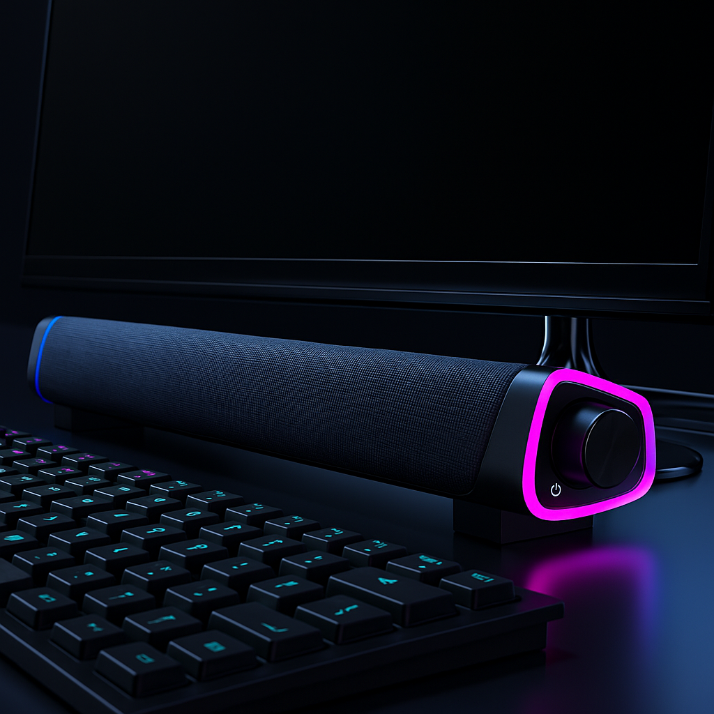 Bluetooth 5.0 soundbar speaker - stereo geluid - geschikt voor pc en laptop