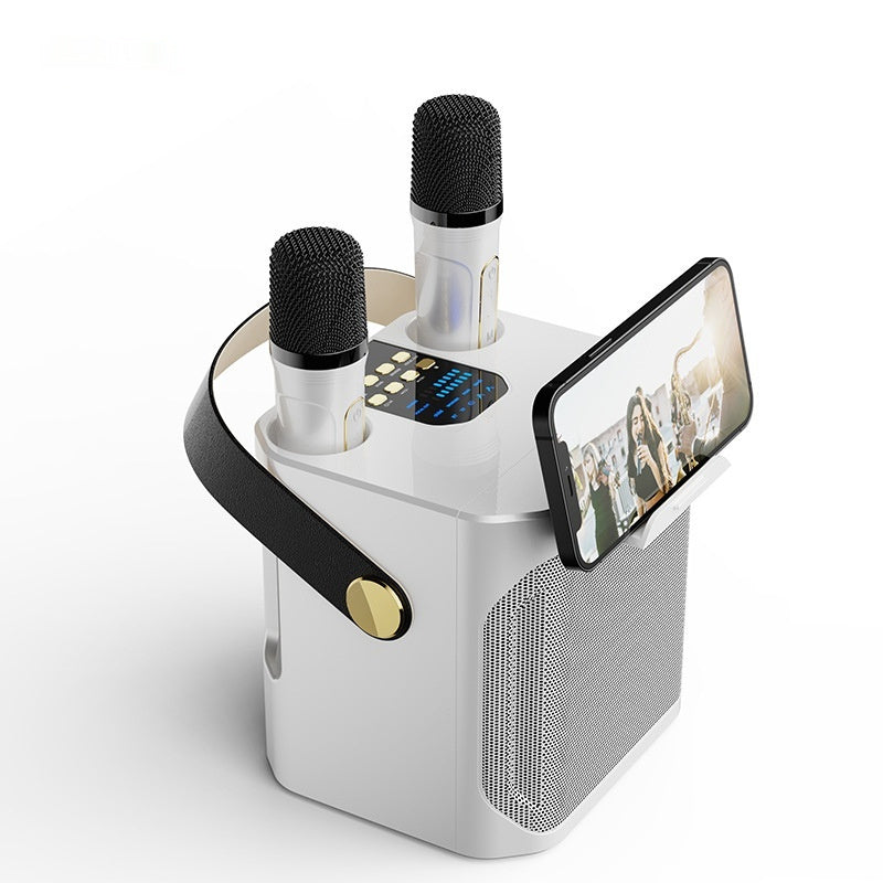 Draagbare Karaoke Speaker met 2 Microfoons - Stereo Geluid