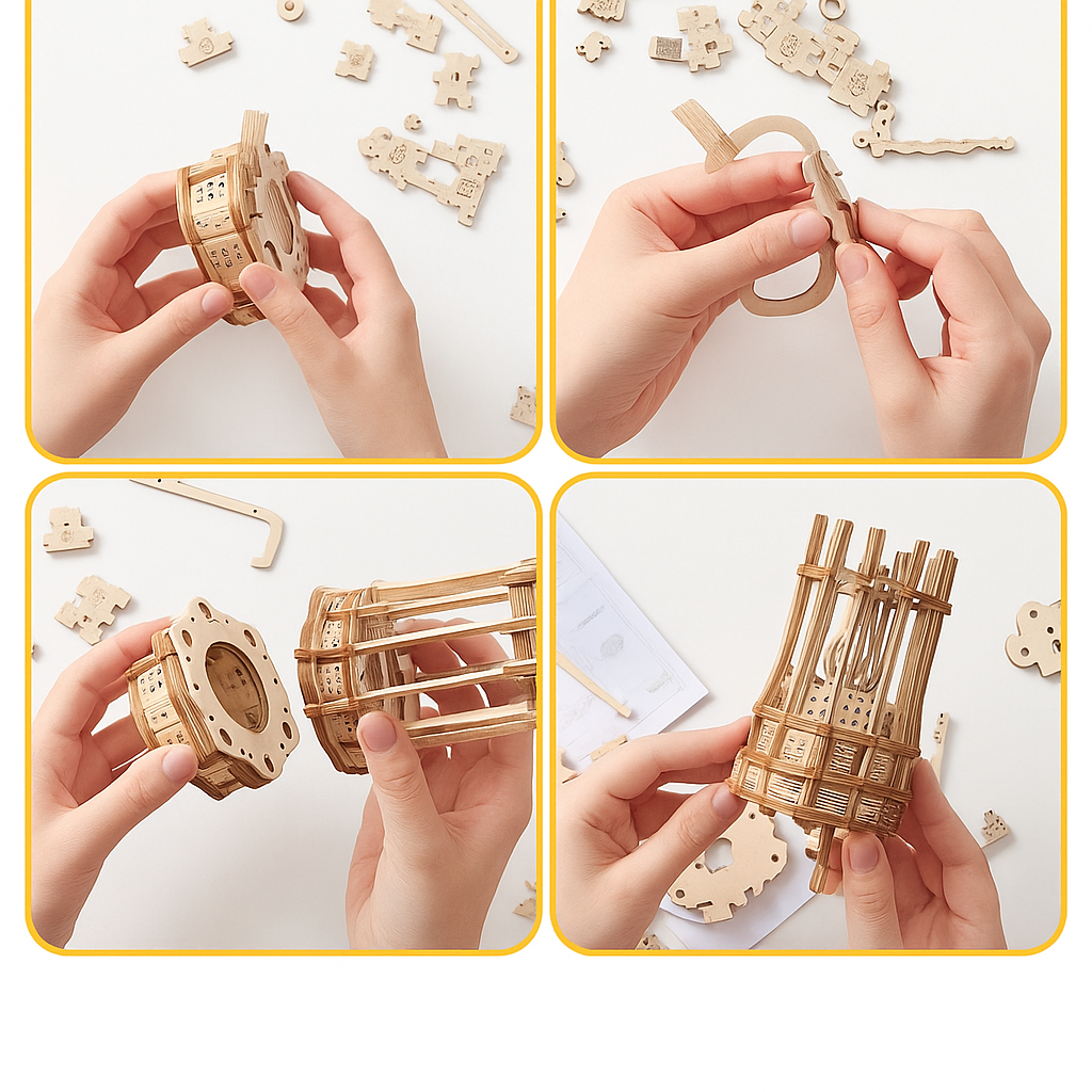 3D Houten Luchtvaartschip Puzzel – Creatief DIY Modelbouwpakket