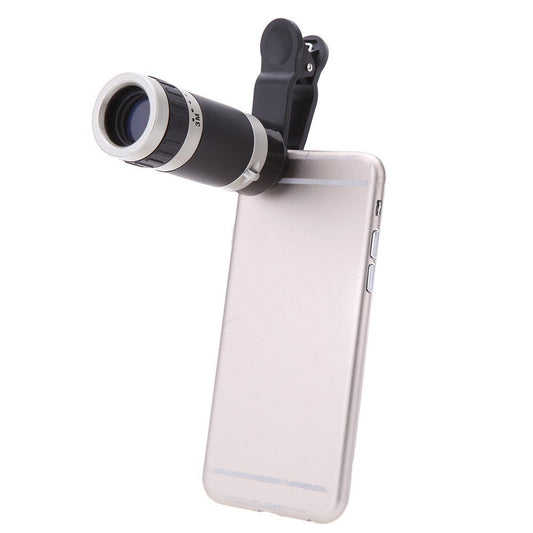 Telelens 8x voor Smartphone – Optisch Glas – Clip-On