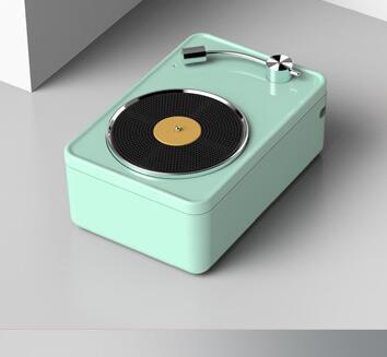 Retro platenspeler Bluetooth speaker - draadloos, compact - vintage design
