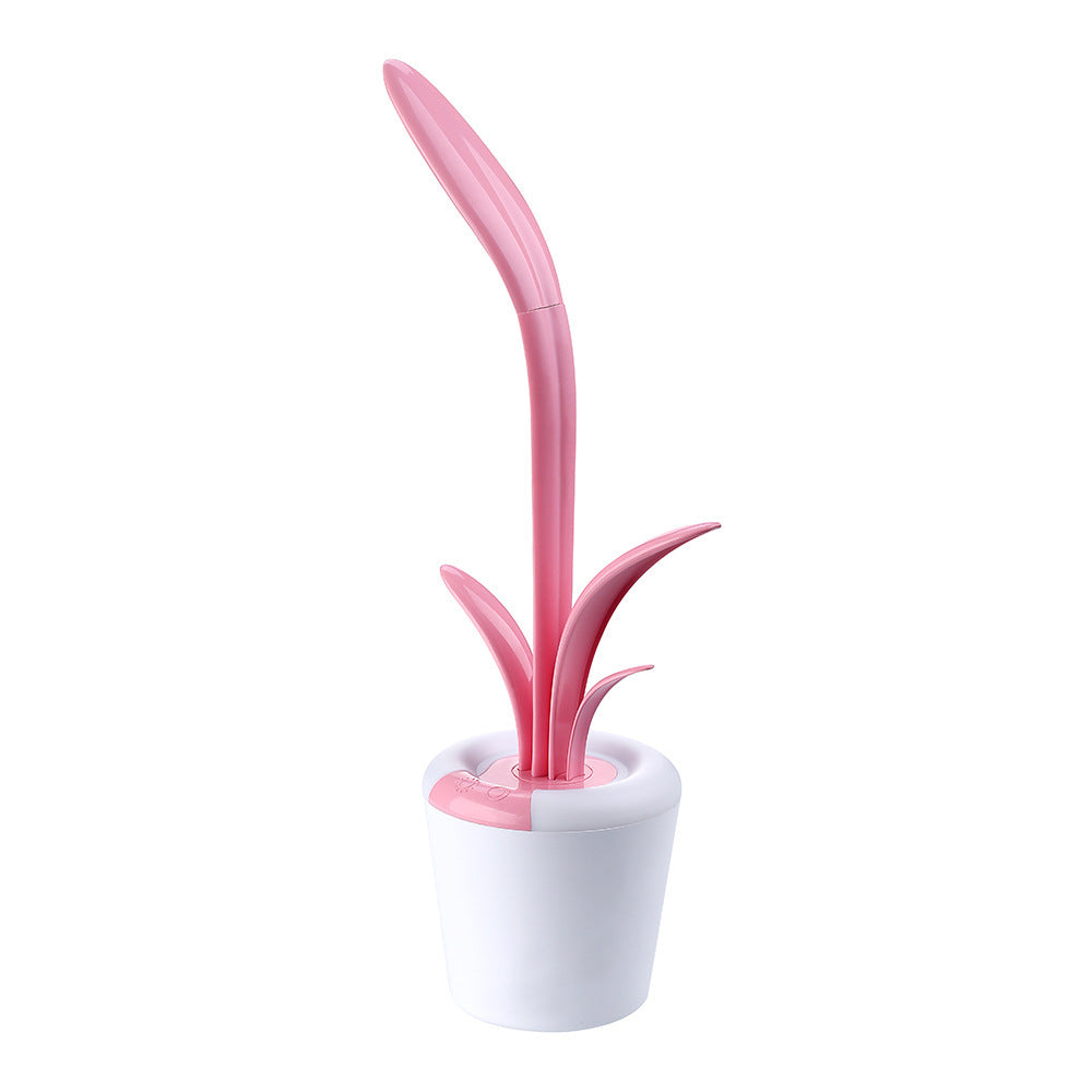 LED Bureaulamp Plantvorm - Oplaadbaar - USB - Dimbaar - Nachtlampje