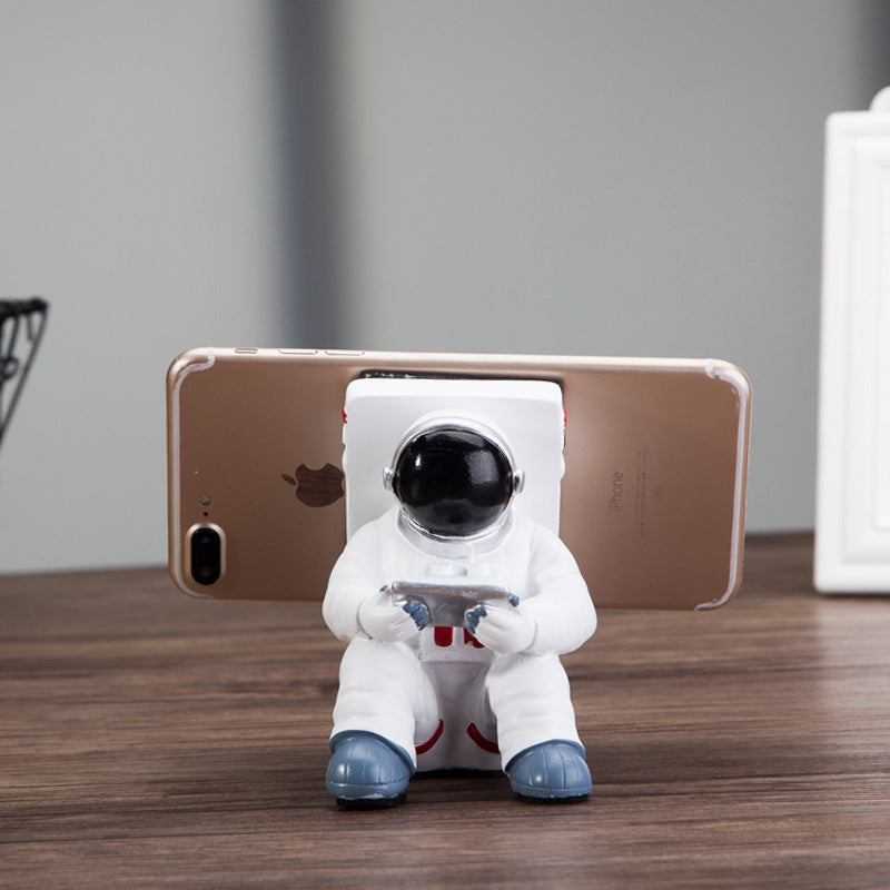 Astronaut Telefoonstandaard - Creatief Bureau Accessoire - Resin - Ruimtevaart Decoratie