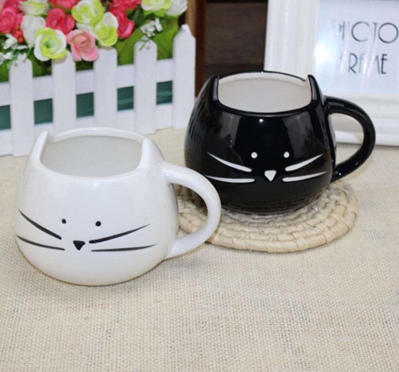 Kattenmok 400 ml met Lepel – Schattig Keramisch Ontwerp voor Koffie en Thee