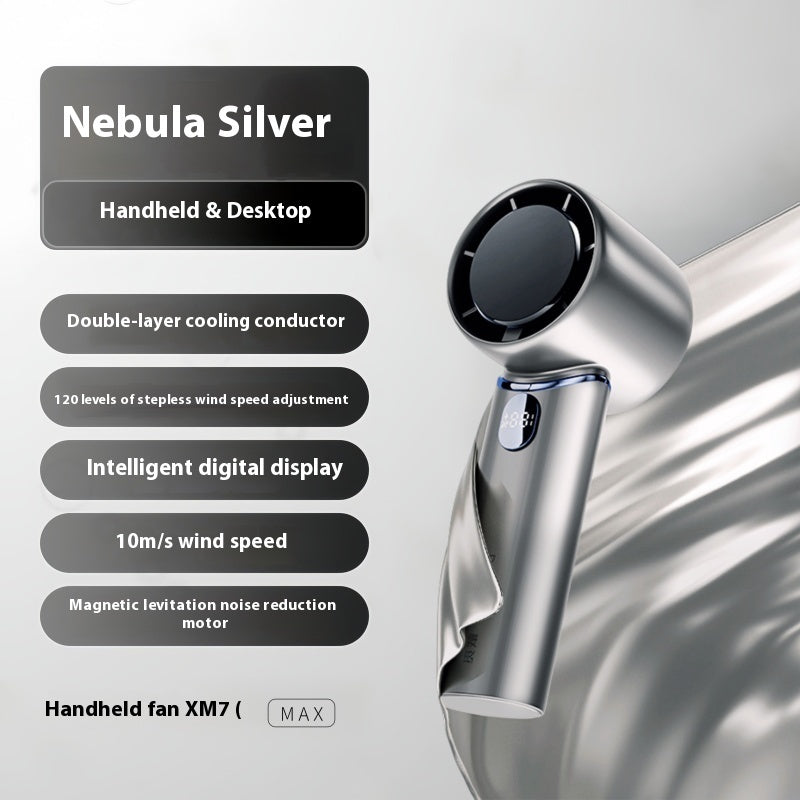 Luxe Draagbare Ventilator – Metalen Oplaadbare Handventilator