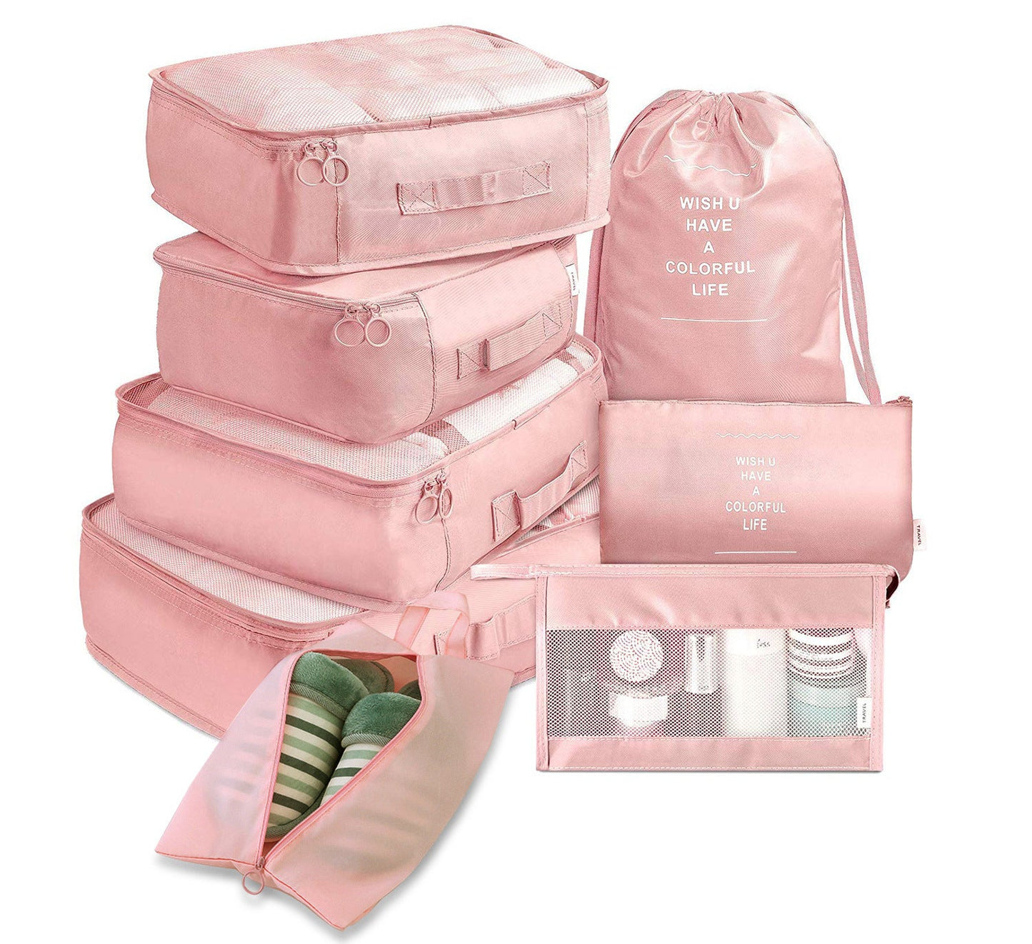 8-delige Reisset Organizer Bagage Divider Set - Waterdicht Nylon