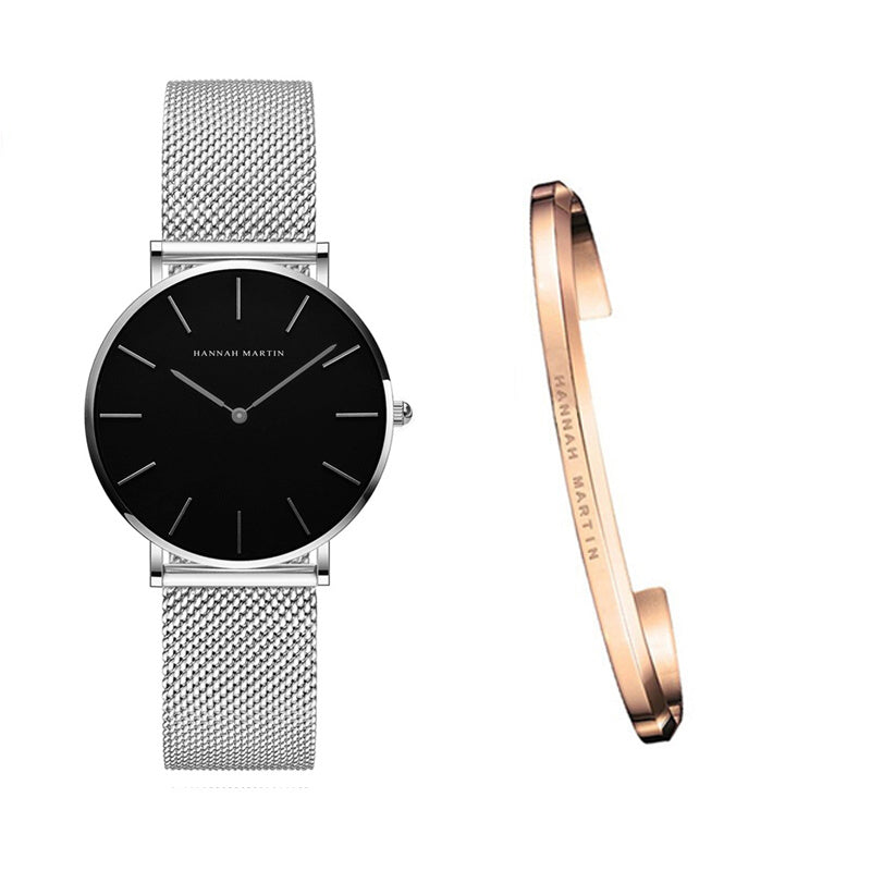 Dames horloge – roestvrij staal mesh – waterdicht – 36mm – quartz