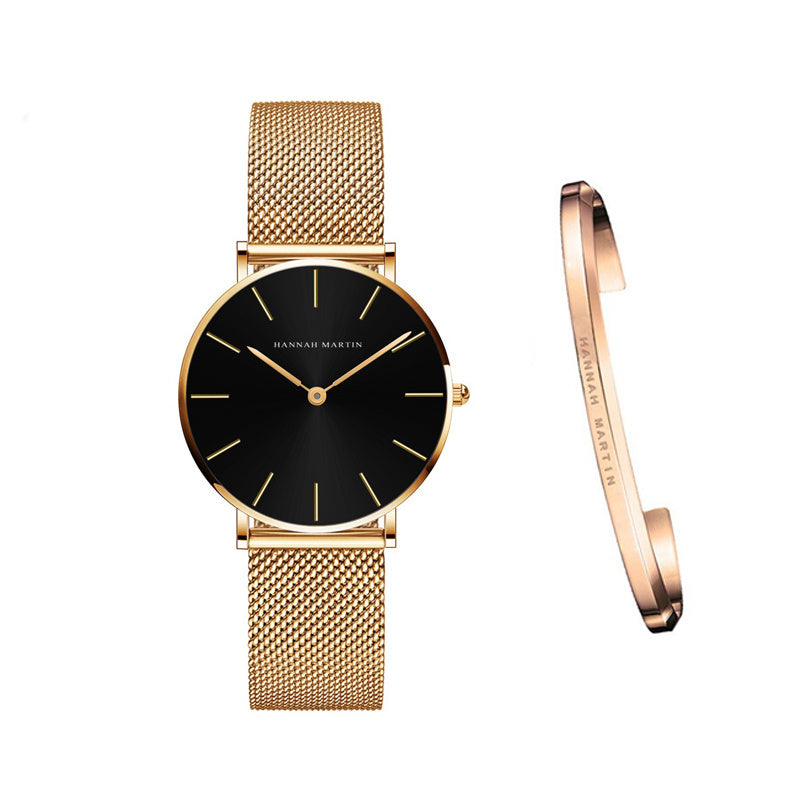 Dames horloge – roestvrij staal mesh – waterdicht – 36mm – quartz