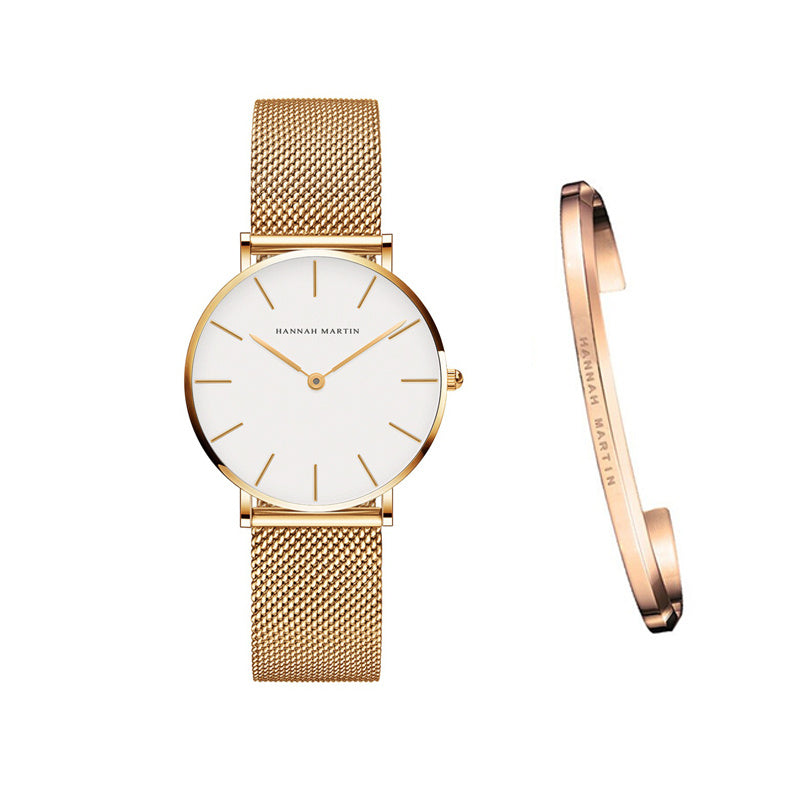 Dames horloge – roestvrij staal mesh – waterdicht – 36mm – quartz