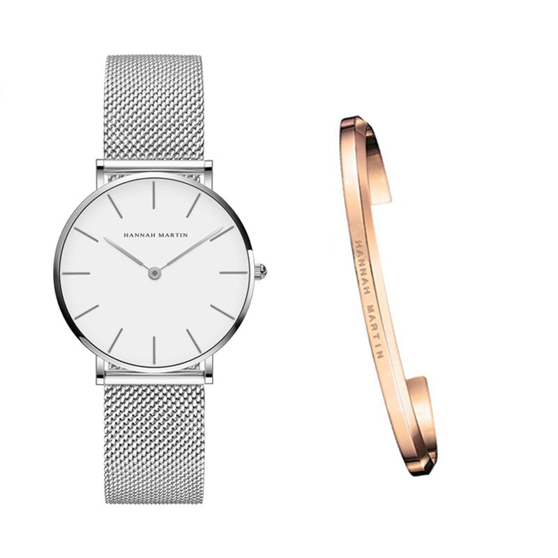 Dames horloge – roestvrij staal mesh – waterdicht – 36mm – quartz