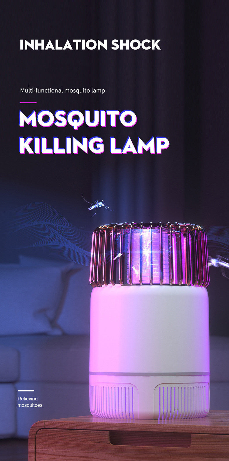 BuzzKill - Elektrische Muggenlamp – Stil en Krachtig met Aanzuigventilator
