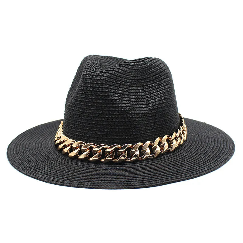 Zomerse Unisex Hoed met Ketting – Ademend en Stijlvol