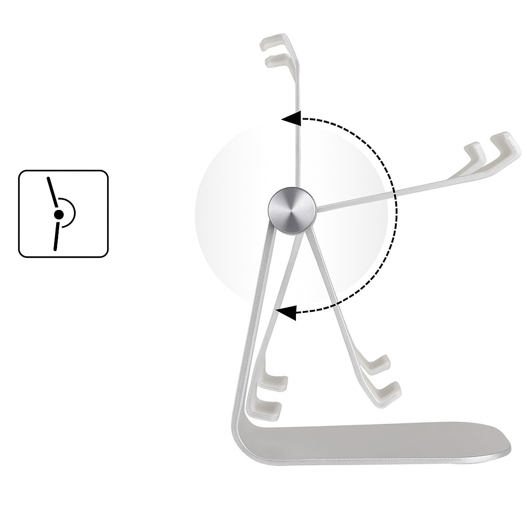 Verstelbare Aluminium Tablet Standaard - Universeel voor Tablet & Telefoon