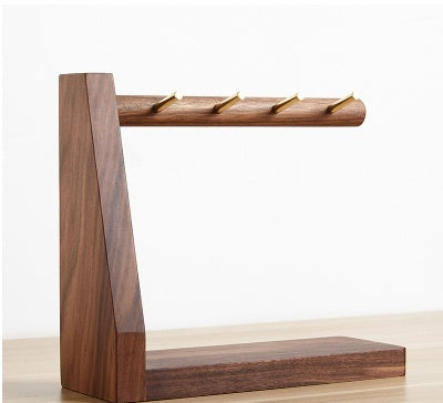 Sleutelhouder van Hout met Messing Haken – Modern en Minimalistisch Ontwerp