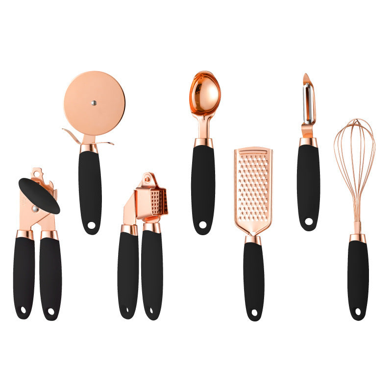 Keukengerei Set 7-delig – RVS & Koper – Antislip Handvat – Elegant Design
