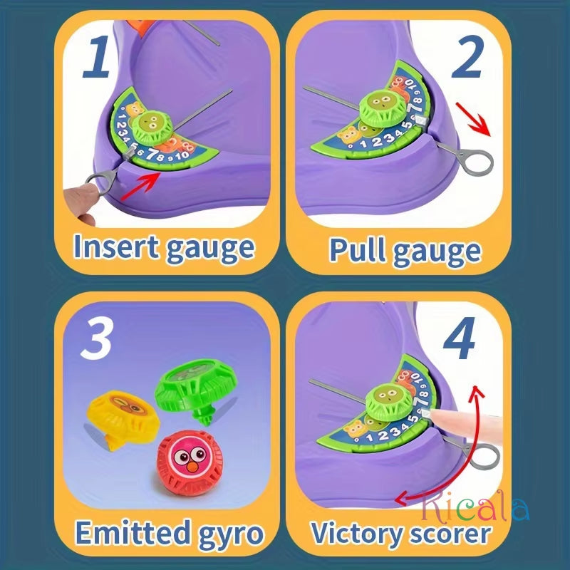 GyroFun Draaitafel – Spinning Top Battle Game – Interactief Behendigheidsspel voor Kinderen