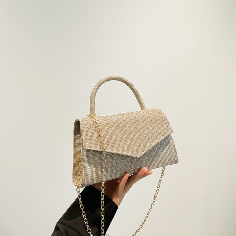 AMALIA | Dames handtas kleine vierkante tas met diamant-look – luxe
