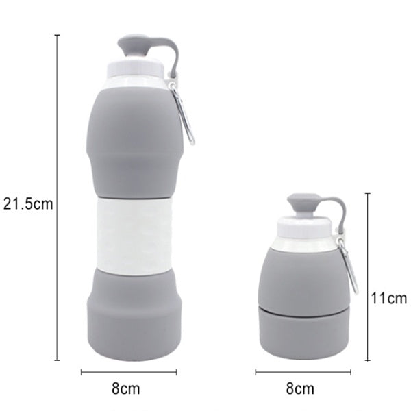Opvouwbare Siliconen Waterfles 580ml - Ideaal voor Reizen en Sporten