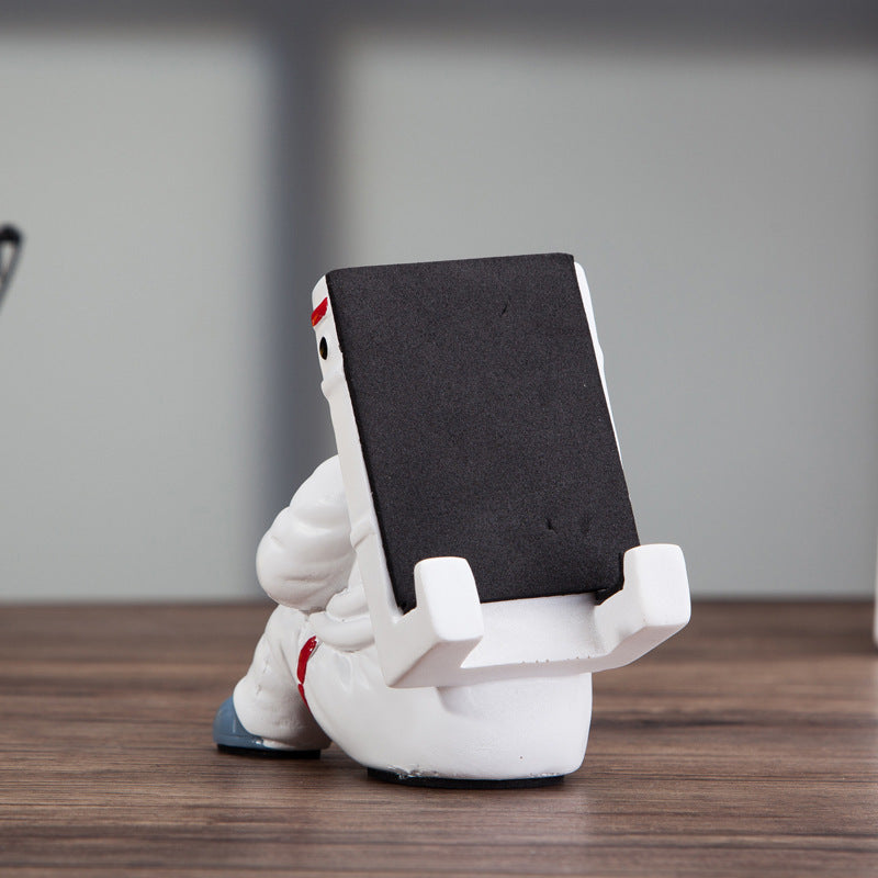 Astronaut Telefoonstandaard - Creatief Bureau Accessoire - Resin - Ruimtevaart Decoratie