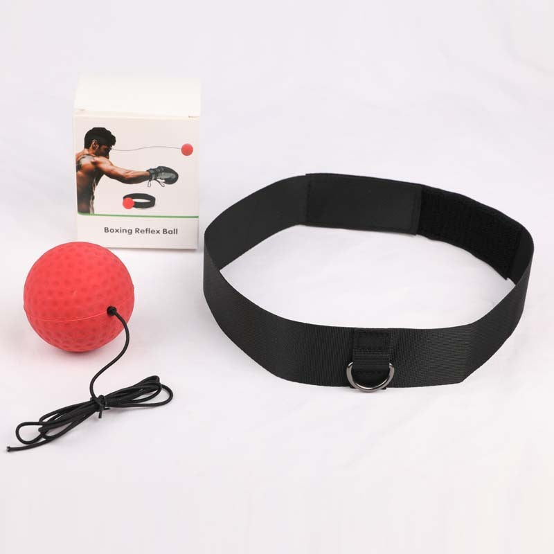 Boks Reflexbal Trainingsset – Verstelbare Hoofdband & Rode Stuiterbal – Snelheid & Reactie