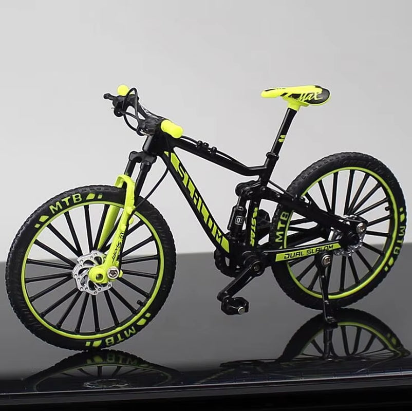 1:10 Mini Finger Mountain Bike Diecast Model Alloy Bicycle Simulation Collection Die Casting Racing Metal Bike Toys for Boy