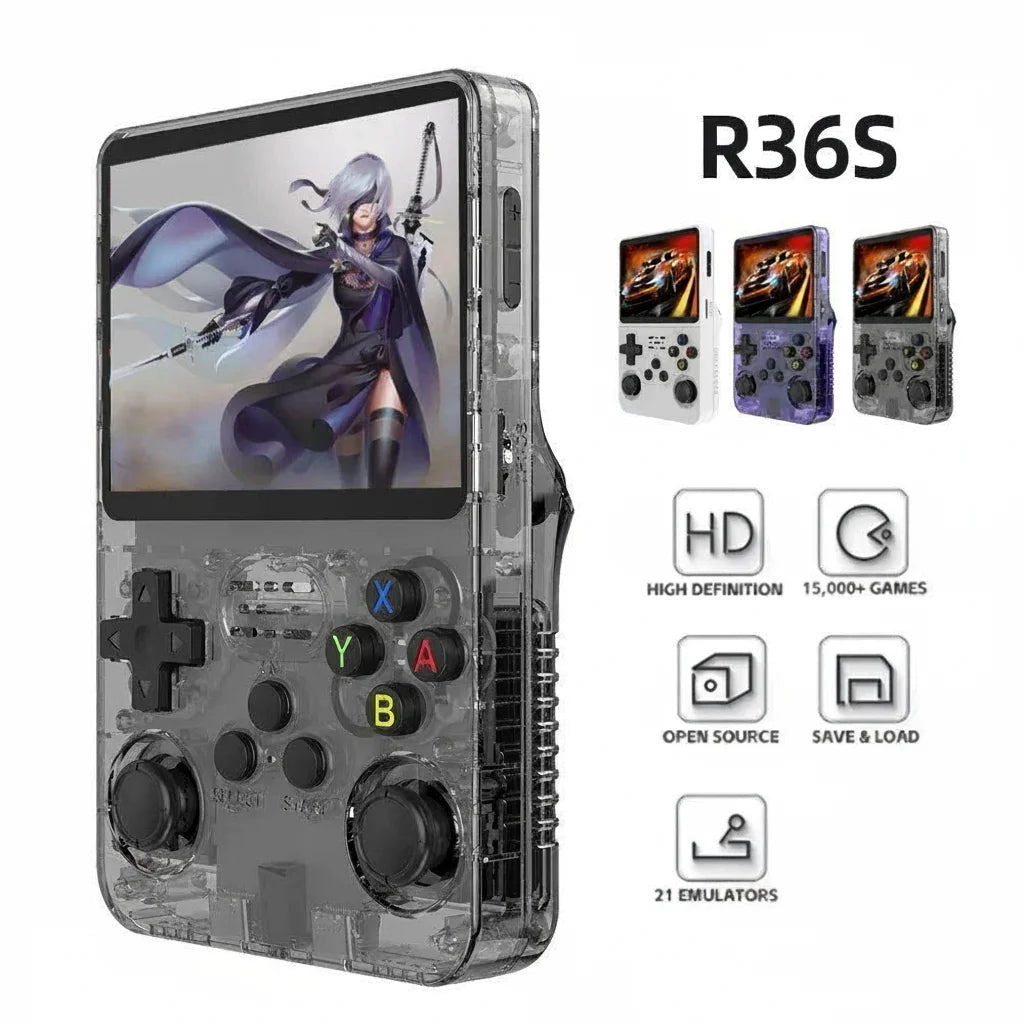 PixelPlay - Pocket Retro Game Console – Pro 3.5 inch HD Scherm - 64GB/128GB