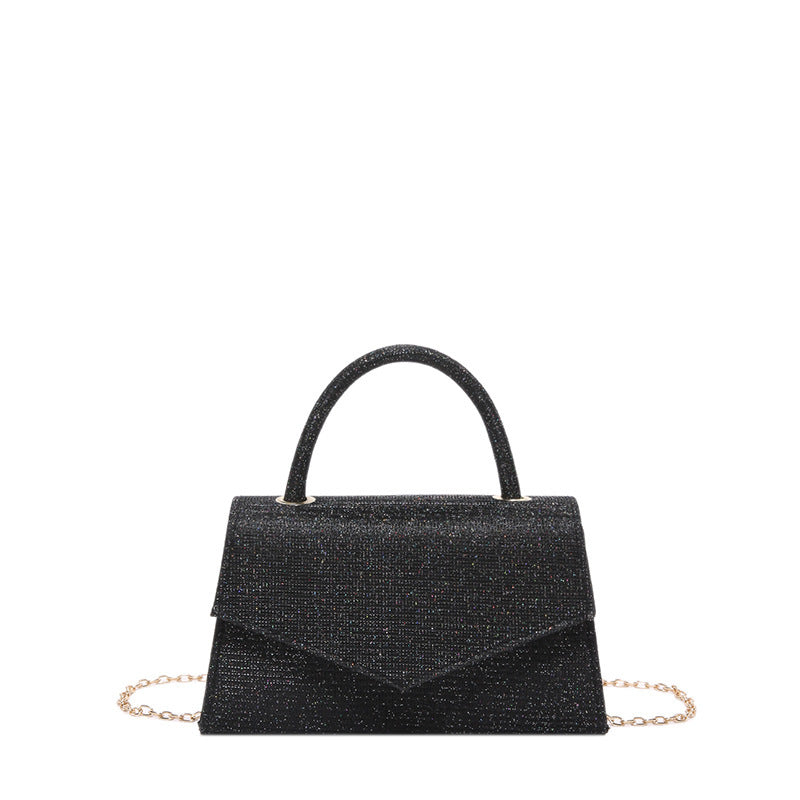AMALIA | Dames handtas kleine vierkante tas met diamant-look – luxe