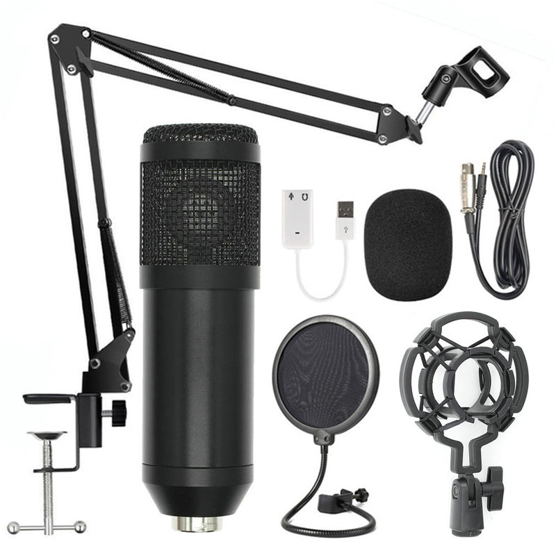 Professionele condensator microfoon set met verstelbare arm en toebehoren
