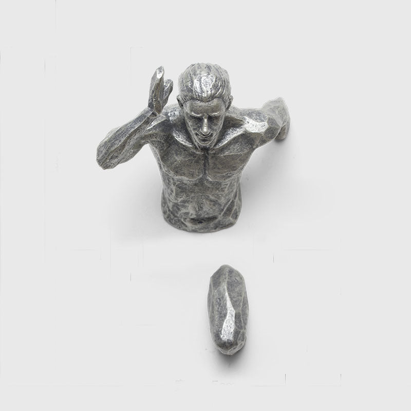 Moderne wanddecoratie beeld - abstracte lopende figuur in hars