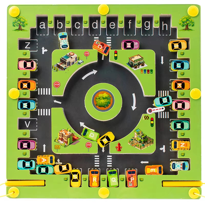 Magnetic Color and Number Maze Montessori Wooden Color Matching Toys Toddlers Wooden Puzzle Activity Board Learning Educational