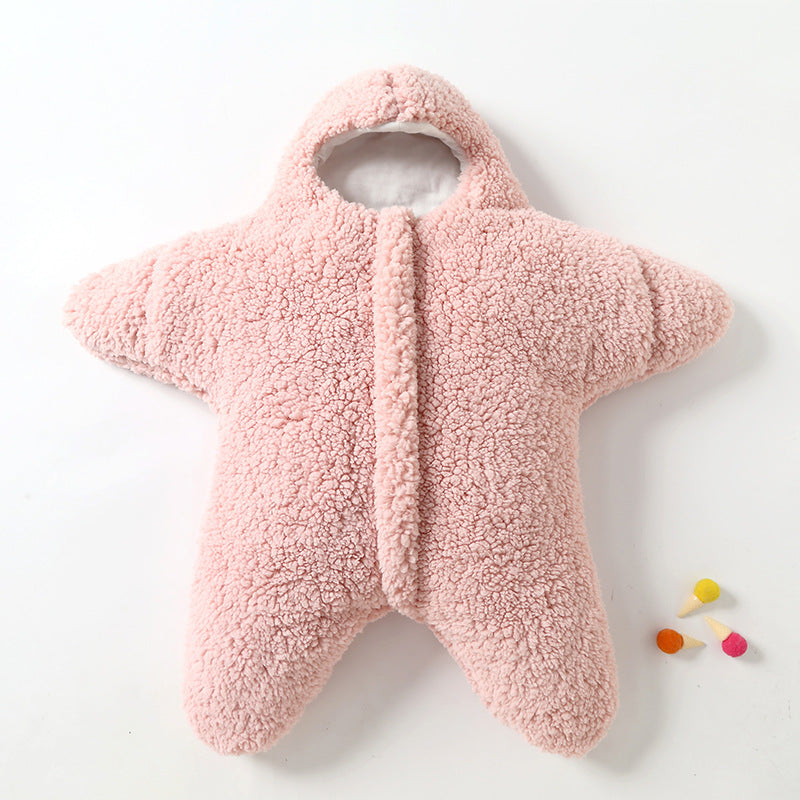 Stervormige baby slaapzak met capuchon – katoen/kasjmier – winter – 0-1 jaar