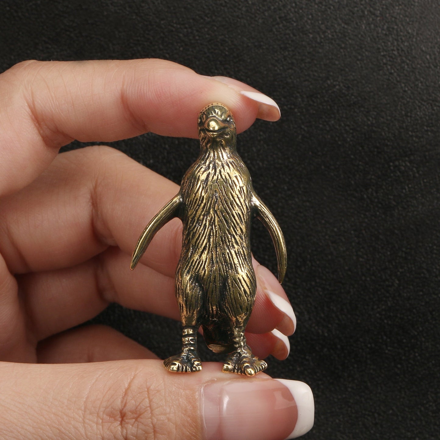 Keizerpinguïn Beeldje in Bronskleurig Koper – Metalen Dieren Decoratie 5cm