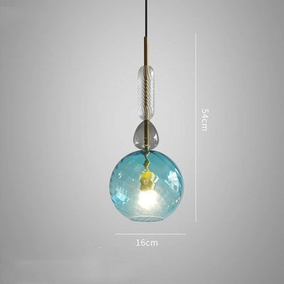 Glazen hanglamp bar - kleurrijk design - LED - verstelbare hoogte - modern