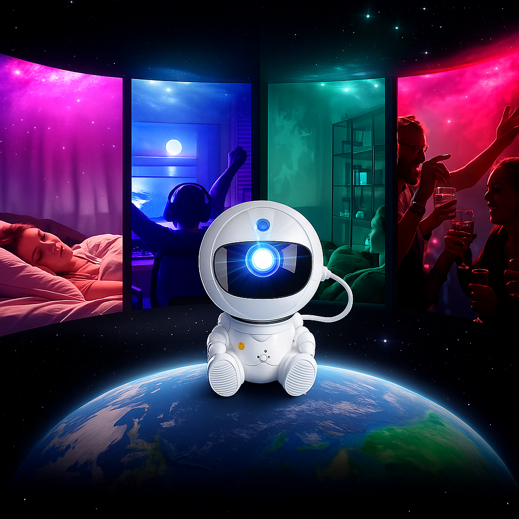 Sterrenhemel Projector Nachtlamp - Astronaut Galaxy LED Lamp