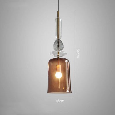 Glazen hanglamp bar - kleurrijk design - LED - verstelbare hoogte - modern