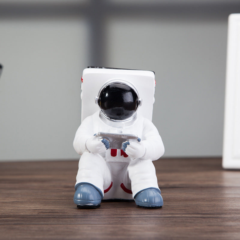 Astronaut Telefoonstandaard - Creatief Bureau Accessoire - Resin - Ruimtevaart Decoratie