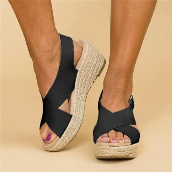 ConfiWear Orthopedic Wedge | Dames Espadrilles Taupe