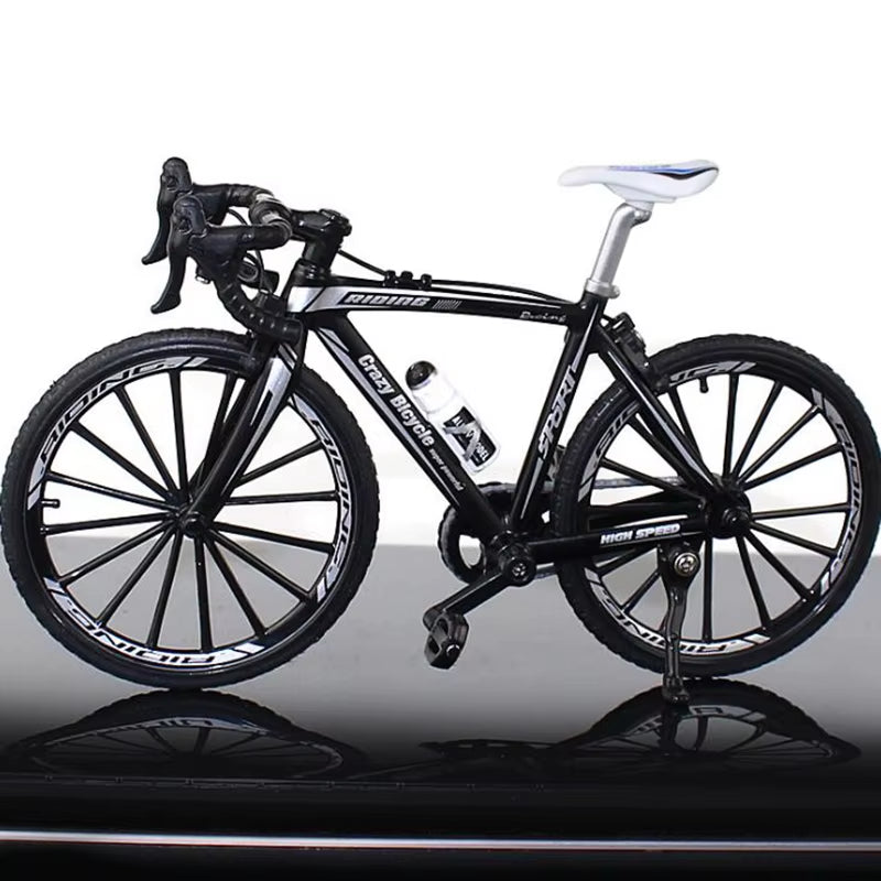 1:10 Mini Finger Mountain Bike Diecast Model Alloy Bicycle Simulation Collection Die Casting Racing Metal Bike Toys for Boy