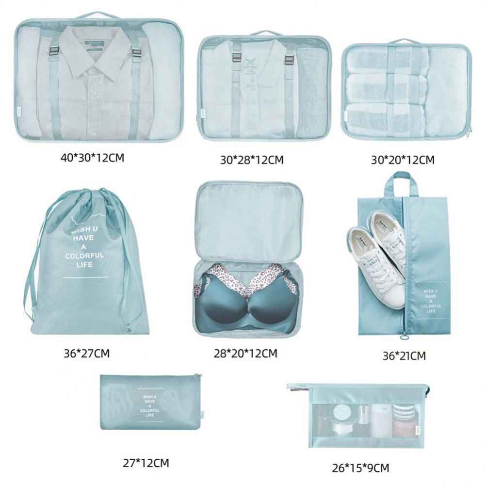 8-delige Reisset Organizer Bagage Divider Set - Waterdicht Nylon