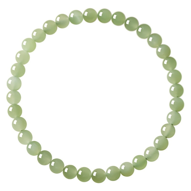 Dames Armband van Natuurlijke Hetian Jade – Helder Watergroen of Wit – 4mm/6mm Kralen
