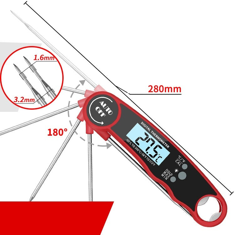 Opvouwbare Digitale Keukenthermometer - Voedsel & Grill