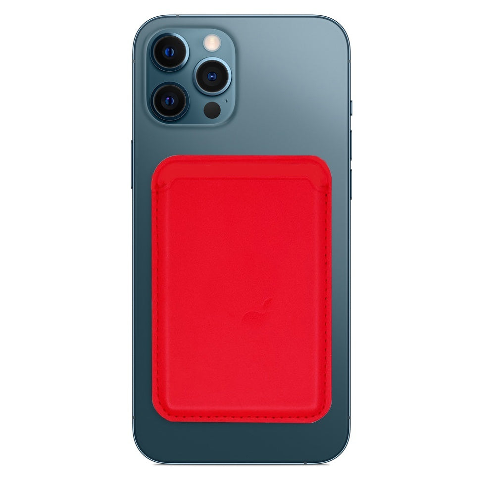 Magnetische leren kaarthouder met standaard voor iPhone MagSafe - slank & luxe