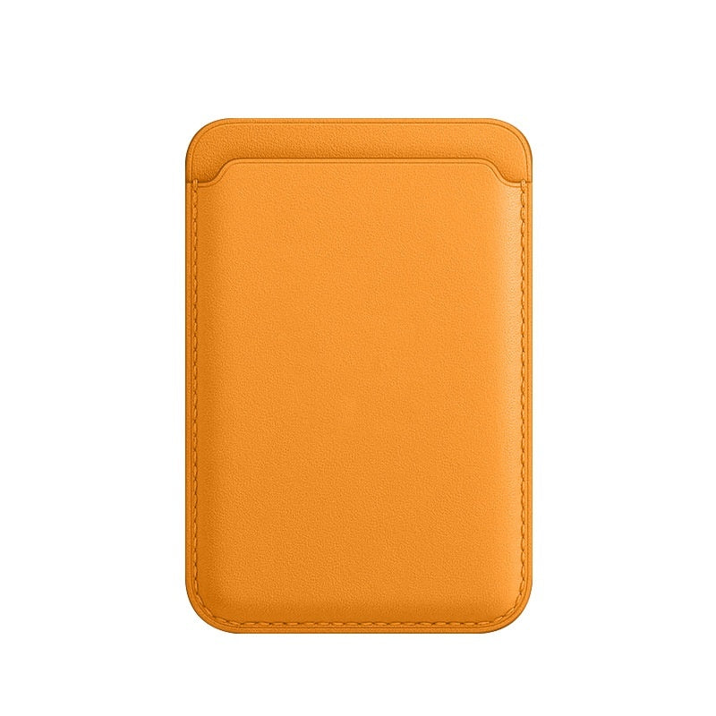 Magnetische leren kaarthouder met standaard voor iPhone MagSafe - slank & luxe