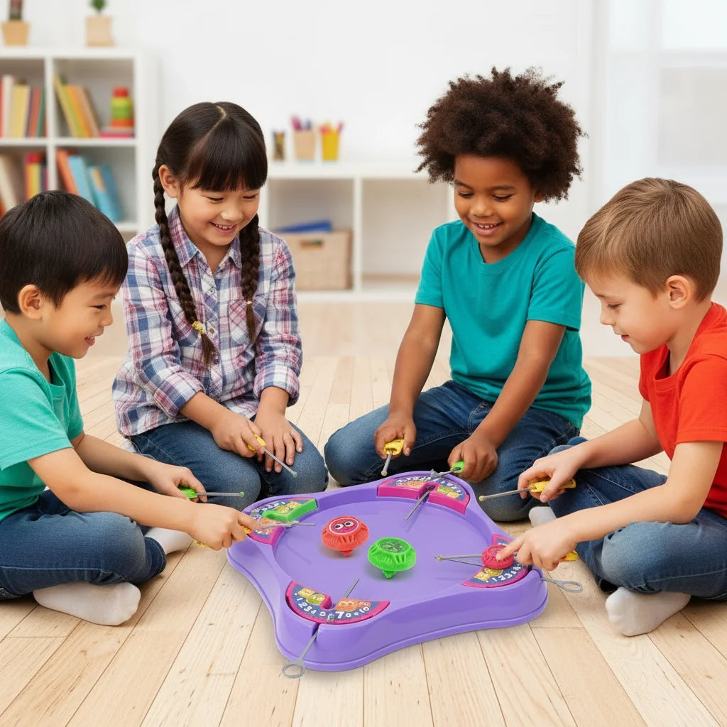 GyroFun Draaitafel – Spinning Top Battle Game – Interactief Behendigheidsspel voor Kinderen