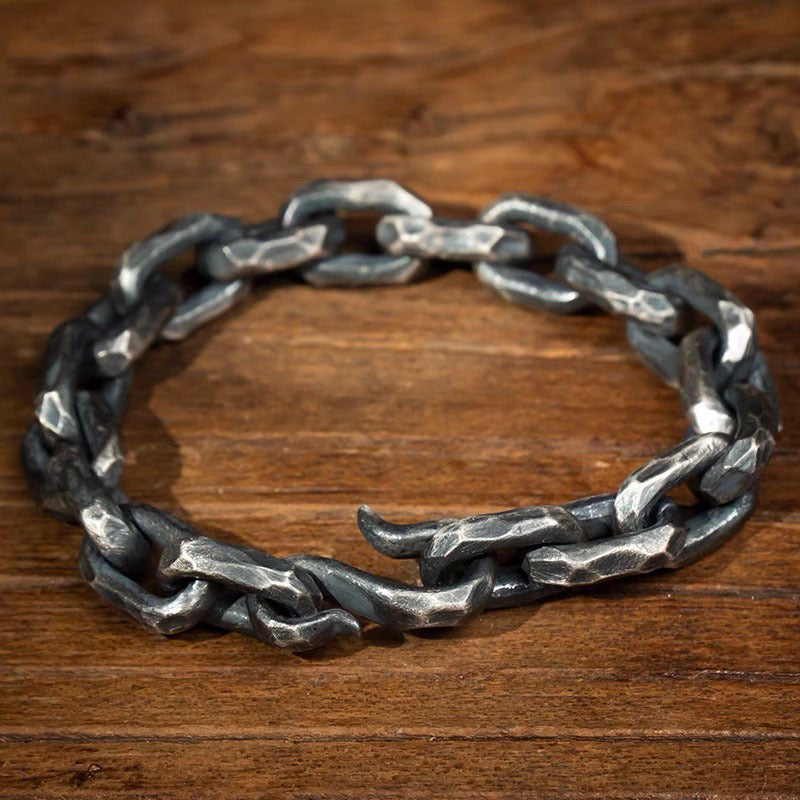 Heren Armband Schakel – Dikke Geometrische Schakelarmband
