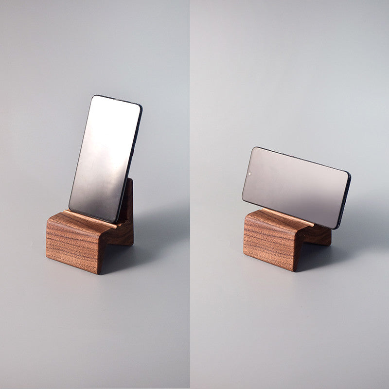 Houten Telefoonhouder - Creatief Minimalistisch Design voor Bureau