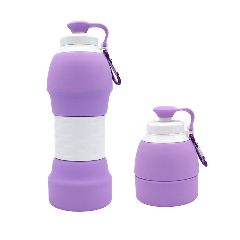 Opvouwbare Siliconen Waterfles 580ml - Ideaal voor Reizen en Sporten