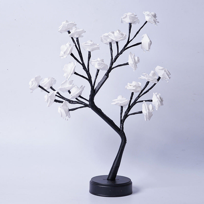 Tafellamp Bloemenboom Rozen LED USB - Sfeerverlichting Decoratie - Kleurrijk