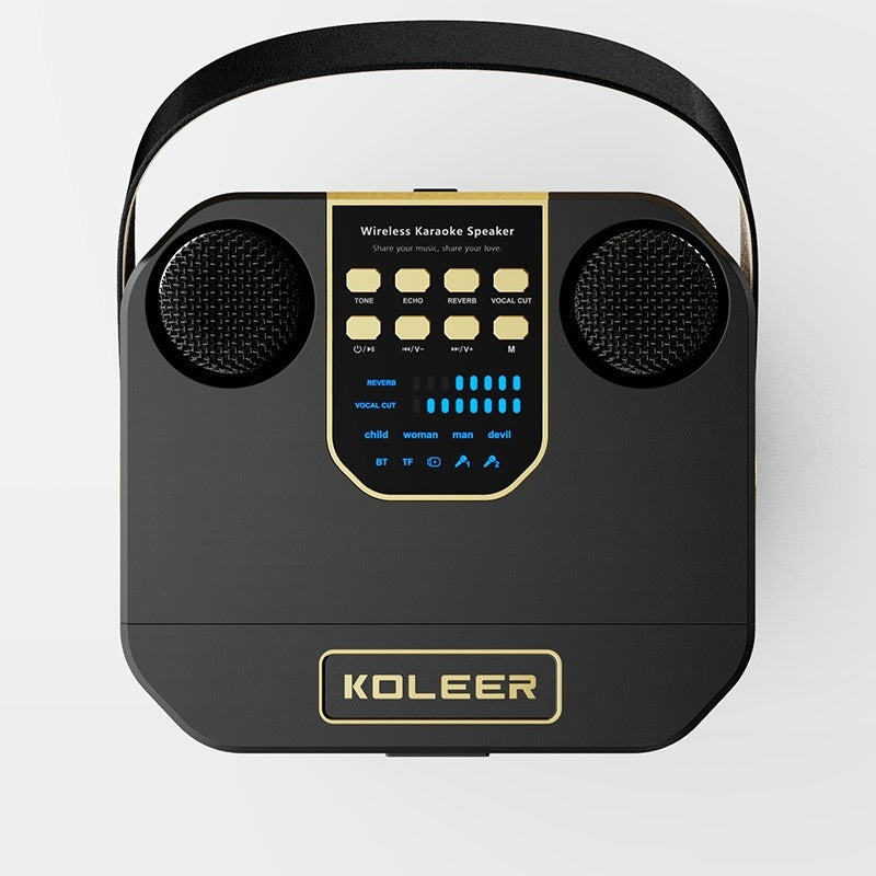 Draagbare Karaoke Speaker met 2 Microfoons - Stereo Geluid